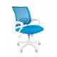 Офисное кресло Chairman 696 Россия белый пластик TW голубой. Фото товара с разных ракурсов.