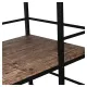 Стол на металлокаркасе BRABIX LOFT CD-005, 1200х520х1200 мм, 3 полки, цвет морёный дуб, 641221. Фото товара с разных ракурсов.