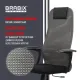 Кресло руководителя PREMIUM Ultimate EX-801 хром, плотная двойная сетка Х2, черное/серое. Фото товара с разных ракурсов.