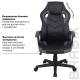 Кресло компьютерное  "Fighter GM-008", экокожа, черное/серое, 532507. Фото товара с разных ракурсов.