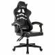 Кресло компьютерное  "Shooter GM-123", 2 подушки, экокожа, черное/белое, 533191 главное фото в маленьком размере
